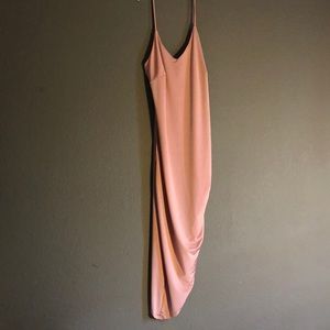 Side Ruched Slip Dress